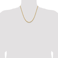 14K 3.75mm Diamond-Cut Rope Chain