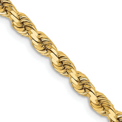 14K 3.75mm Diamond-Cut Rope Chain