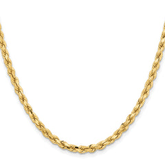 14K 4.25mm Diamond-Cut Rope Chain