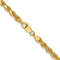 14K 4.25mm Diamond-Cut Rope Chain