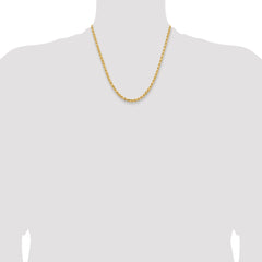 14K 4.25mm Diamond-Cut Rope Chain