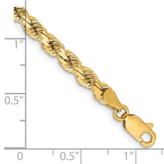 14K 4.25mm Diamond-Cut Rope Chain