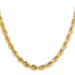 14K 5.5mm Diamond-Cut Rope Chain