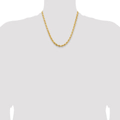 14K 5.5mm Diamond-Cut Rope Chain