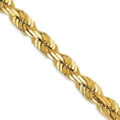 14K 5.5mm Diamond-Cut Rope Chain