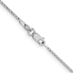 14K White Gold 1.15mm D/C Open Franco Chain