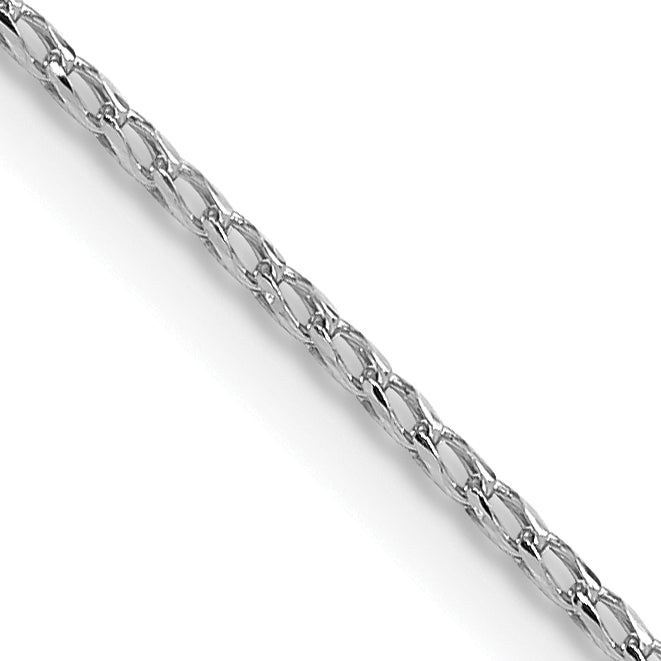 14K White Gold 1.15mm D/C Open Franco Chain