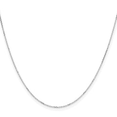 14K White Gold .85mm D/C Rolo Chain