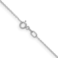 14K White Gold .85mm D/C Rolo Chain