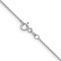 14K White Gold 1.05mm D/C Rolo Chain