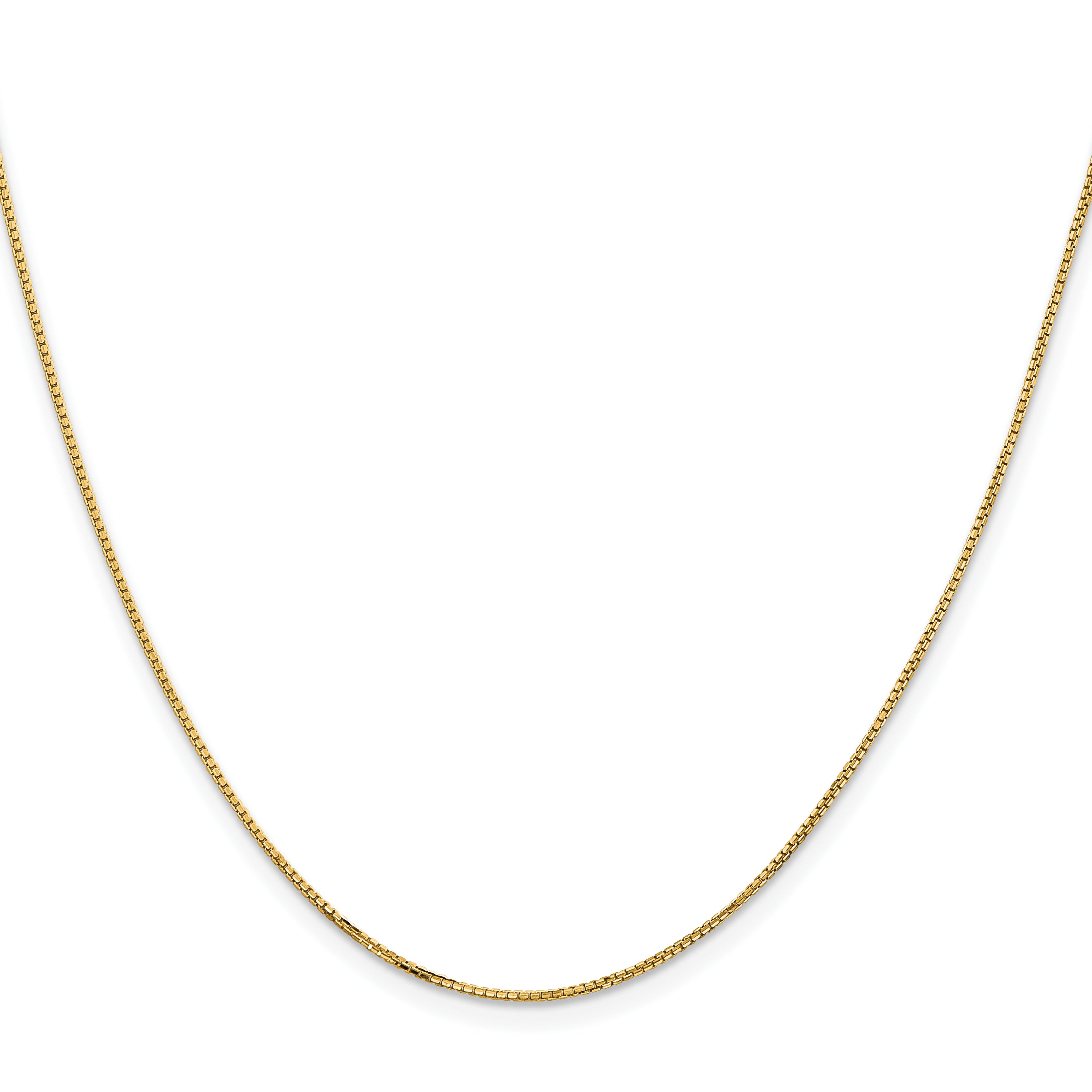 14K 1mm Concave Box Chain