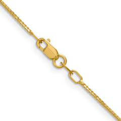 14K 1mm Concave Box Chain