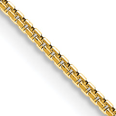 14K 1mm Concave Box Chain