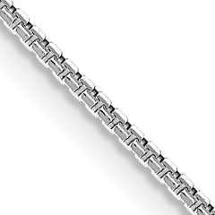 14K White Gold 1mm Concave Box Chain