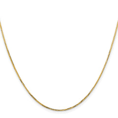 14K 1.10mm Concave Box Chain