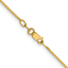 14K 1.10mm Concave Box Chain