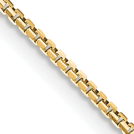 14K 1.10mm Concave Box Chain