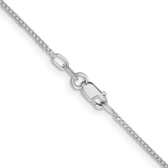 14K White Gold 1.10mm Concave Box Chain