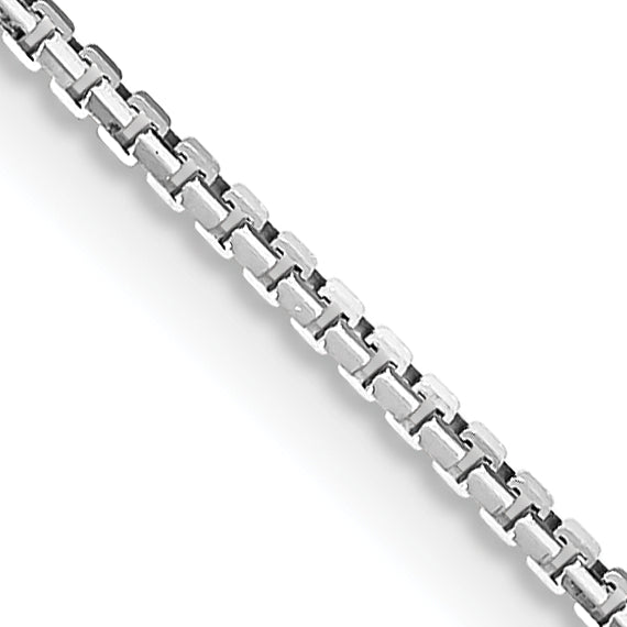 14K White Gold 1.10mm Concave Box Chain