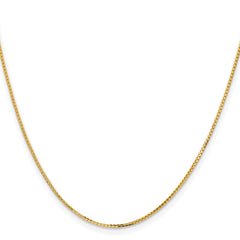 14K 1.2mm Concave Box Chain