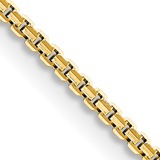 14K 1.2mm Concave Box Chain