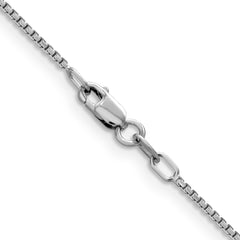 14K White Gold 1.2mm Concave Box Chain