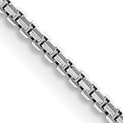 14K White Gold 1.2mm Concave Box Chain