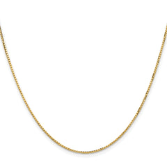 14K 1.3mm Concave Box Chain