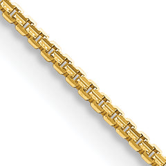 14K 1.3mm Concave Box Chain