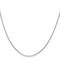 14K White Gold 1.3mm Concave Box Chain