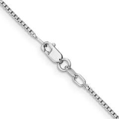 14K White Gold 1.3mm Concave Box Chain