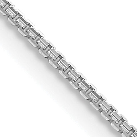 14K White Gold 1.3mm Concave Box Chain