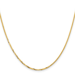 14K 1.45mm Concave Box Chain