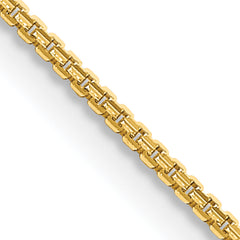 14K 1.45mm Concave Box Chain