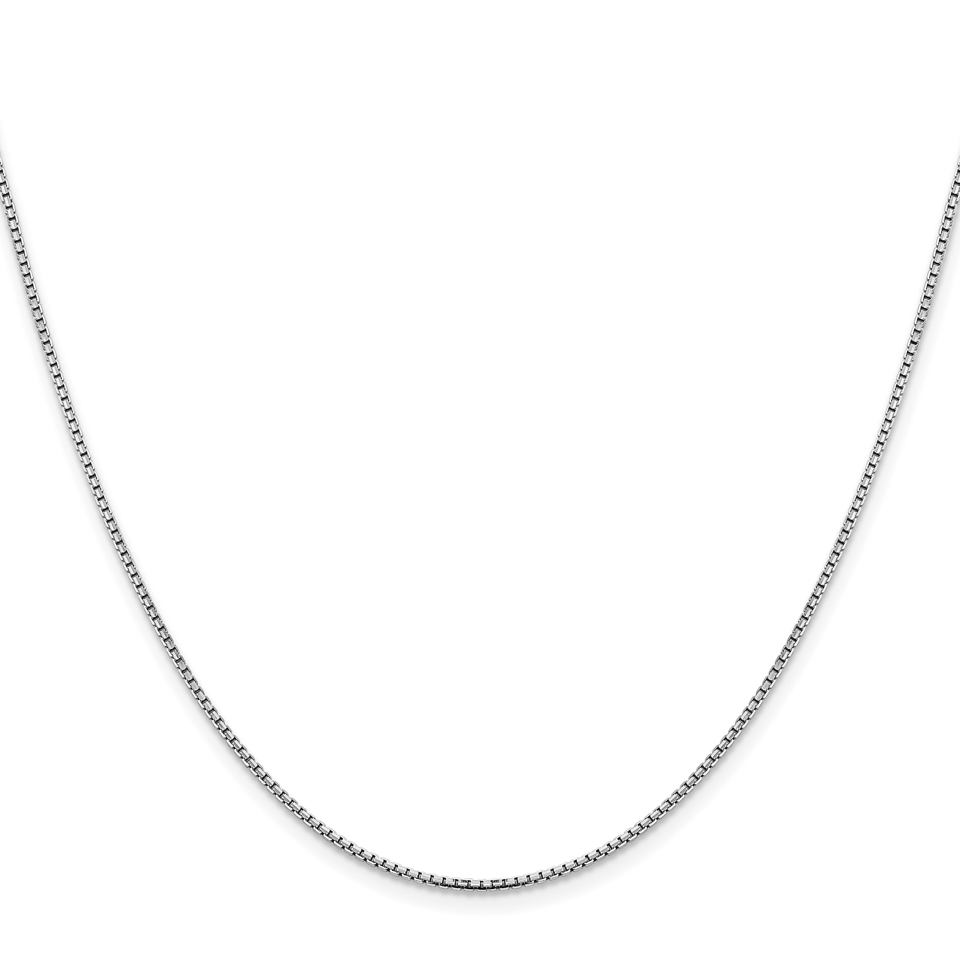 14K White Gold 1.45mm Concave Box Chain