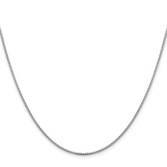 14K White Gold 1.45mm Concave Box Chain