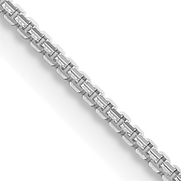 14K White Gold 1.45mm Concave Box Chain