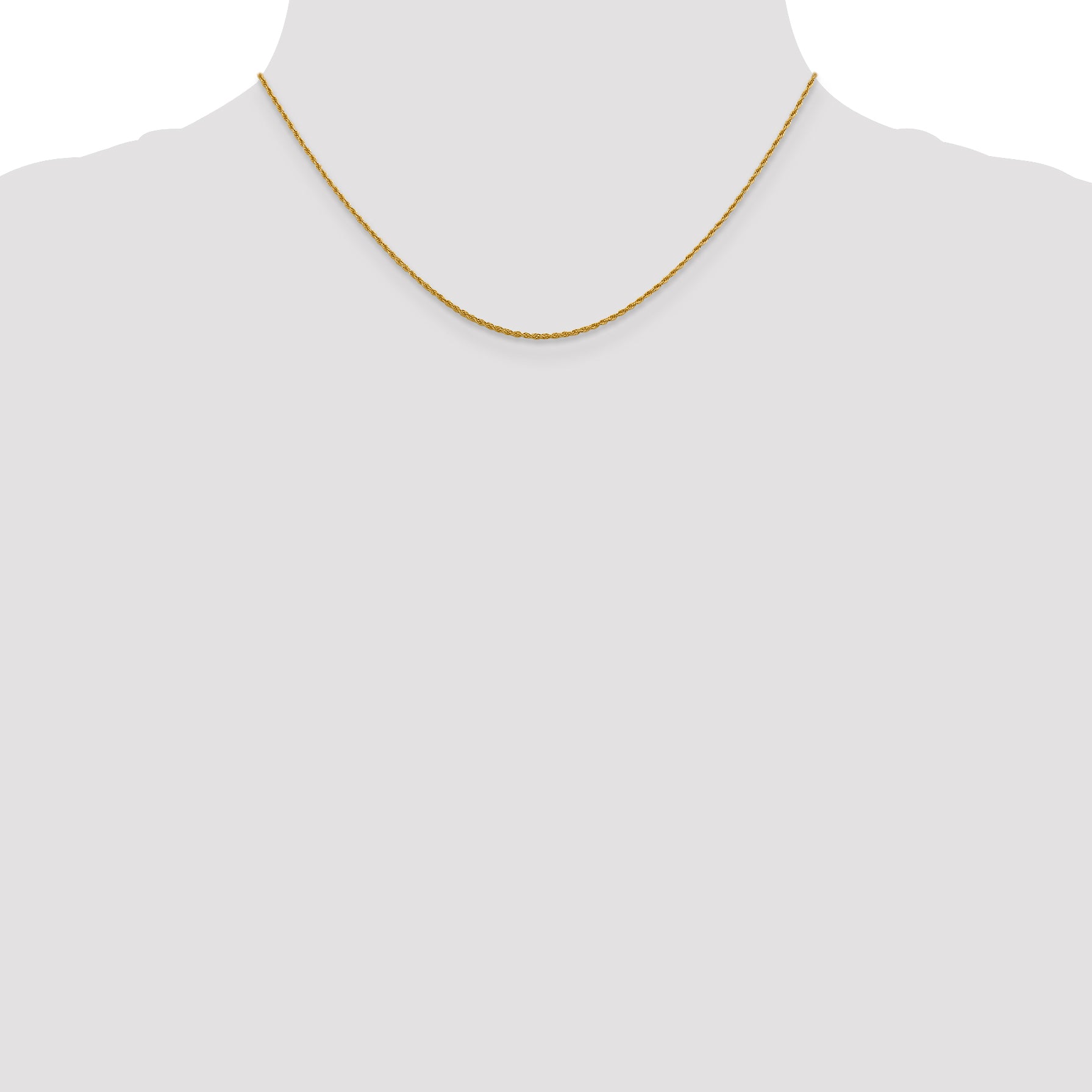 14K 1.3mm Loose Rope Chain