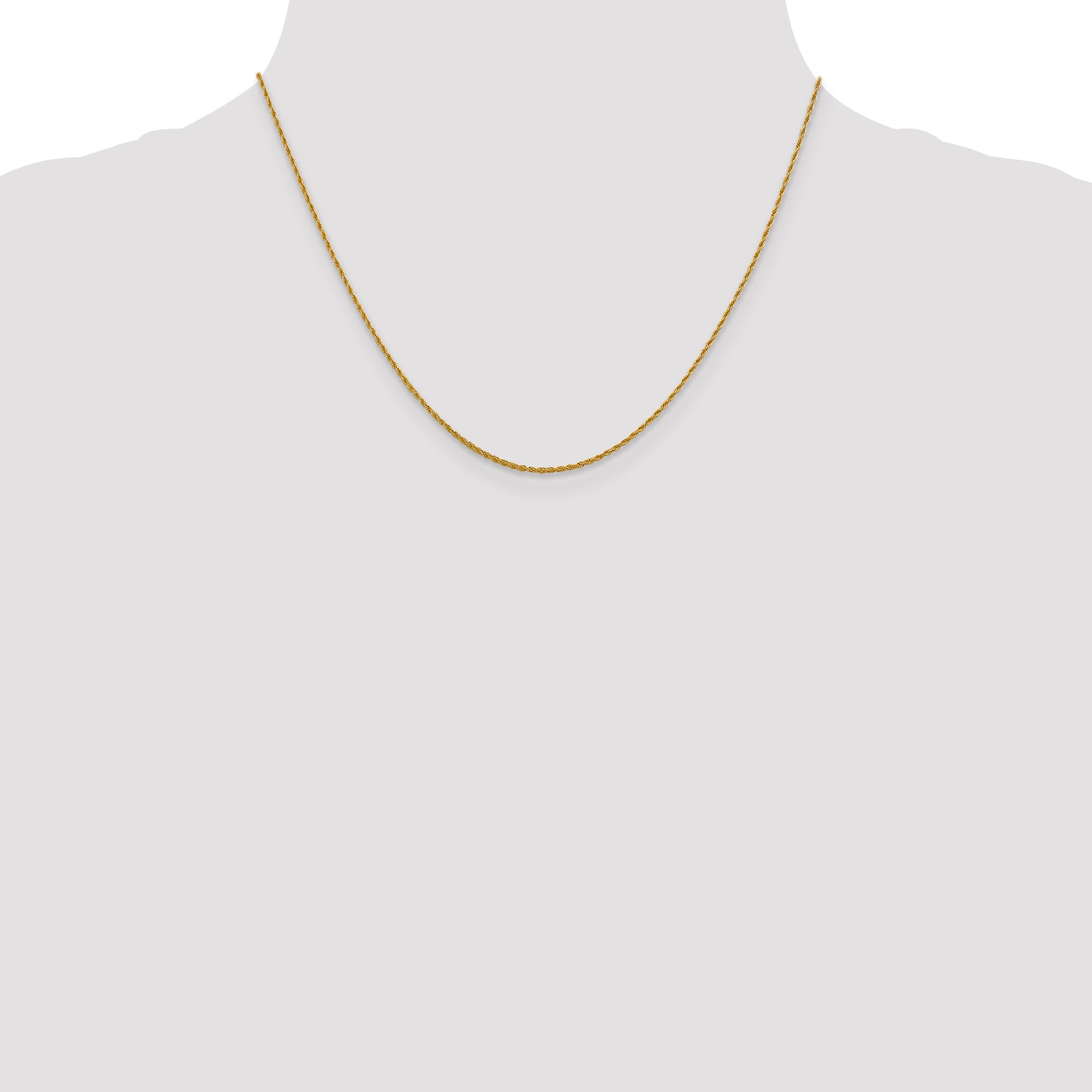 14K 1.3mm Loose Rope Chain