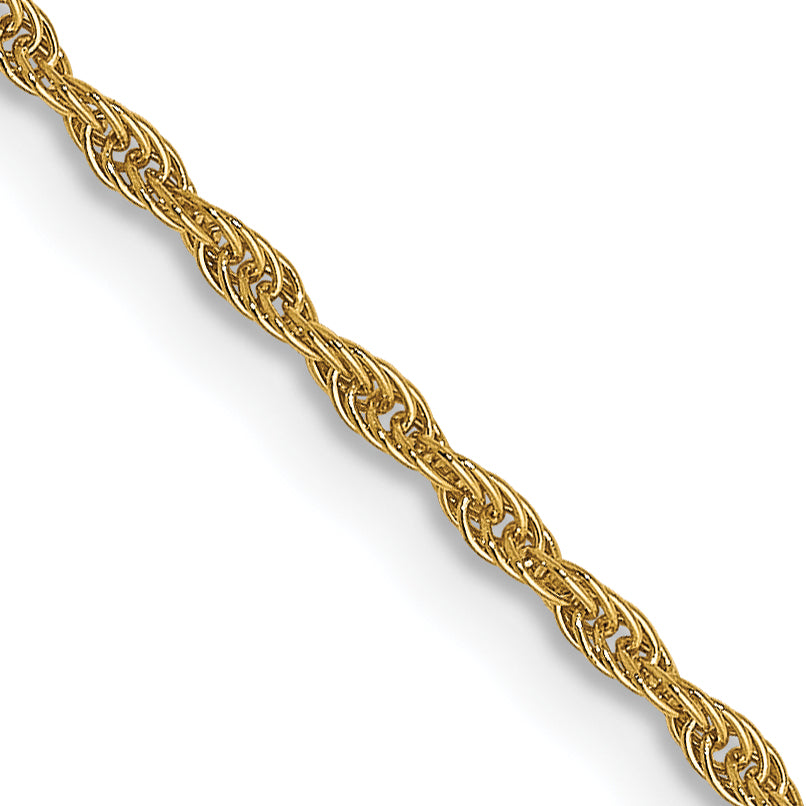 14K 1.3mm Loose Rope Chain