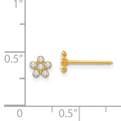 Inverness 14k April Crystal Birthstone Flower Earrings