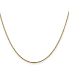 14K 1mm Round Snake Chain