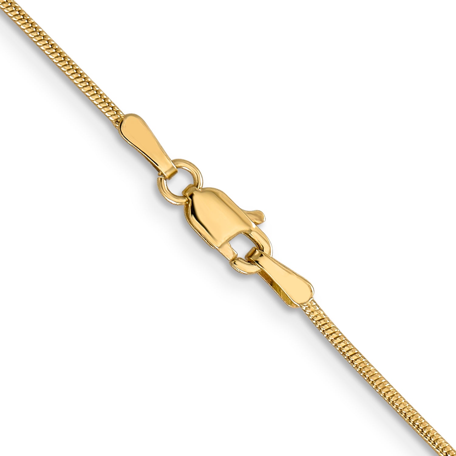 14K 1mm Round Snake Chain