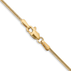 14K 1.3mm Round Snake Chain