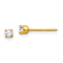 Inverness 14k 3mm CZ Earrings