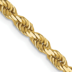 10K 3mm Diamond-Cut Rope Chain