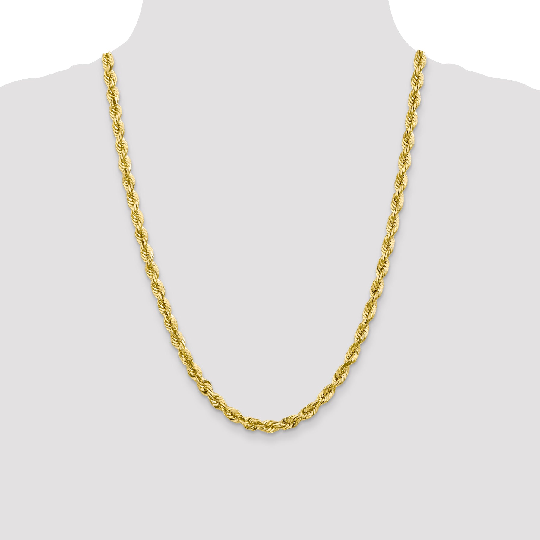 10K 5.5mm Diamond-Cut Rope Chain