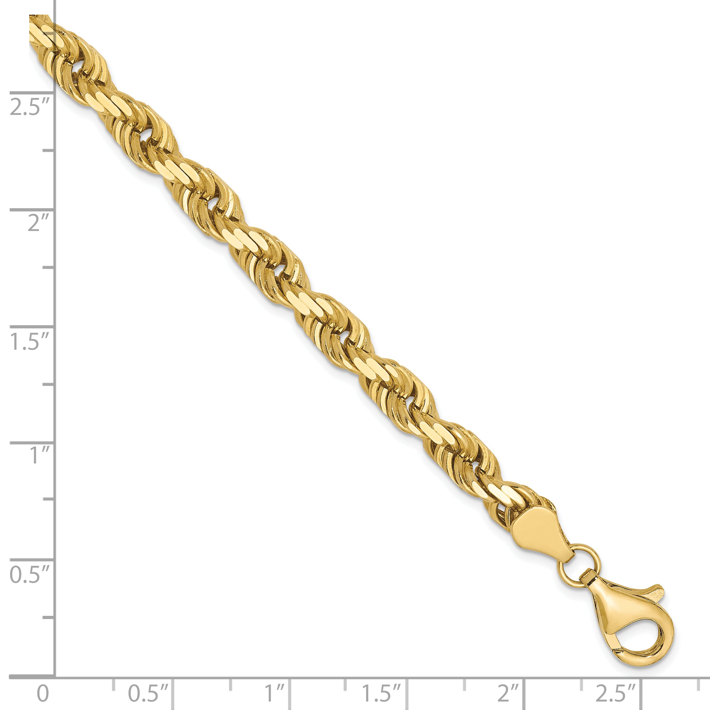 10K 5.5mm Diamond-Cut Rope Chain