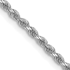 10K White Gold 1.75mm Diamond-Cut Rope Chain