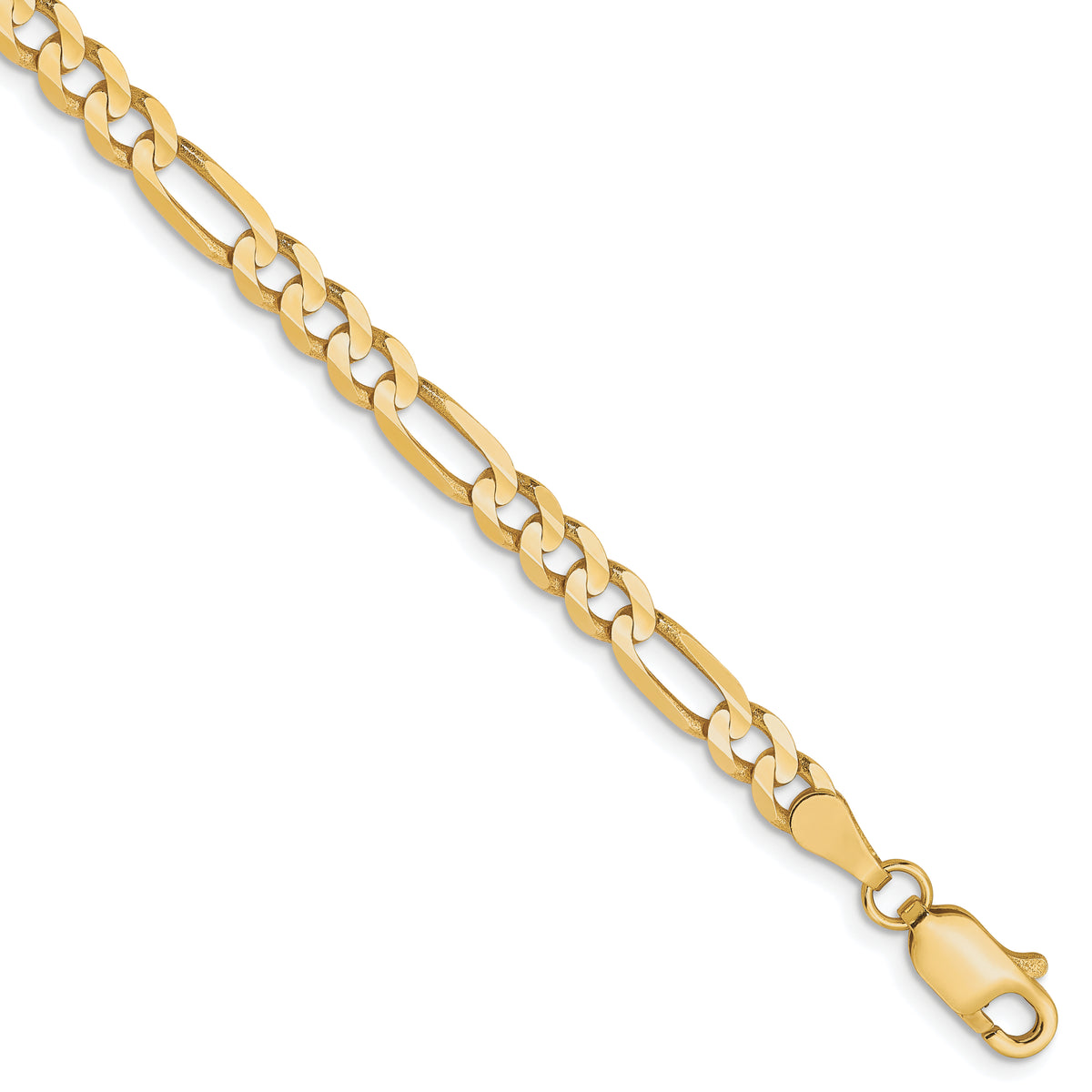 10K 4mm Concave Figaro Chain